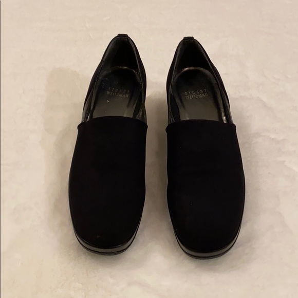 Stuart Weitzman Black Wedge Round Toe Shoe - Picture 2 of 6